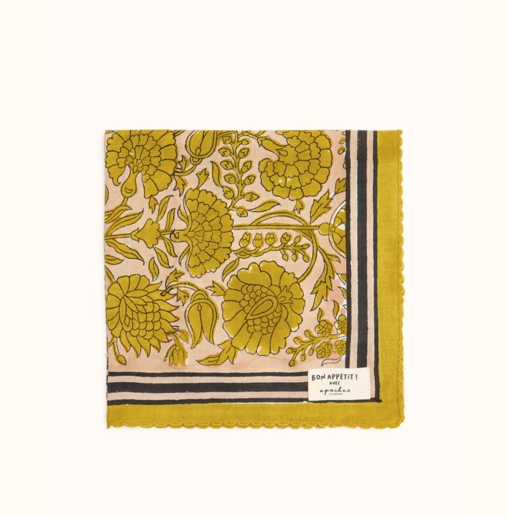 Serviette de table Biriani - Pallavi macadamia — Apaches collections , Lyon