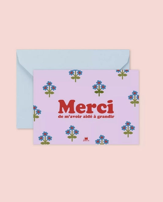 Carte Merci de m'avoir aidé à grandir