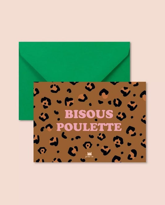 Carte Bisous poulette