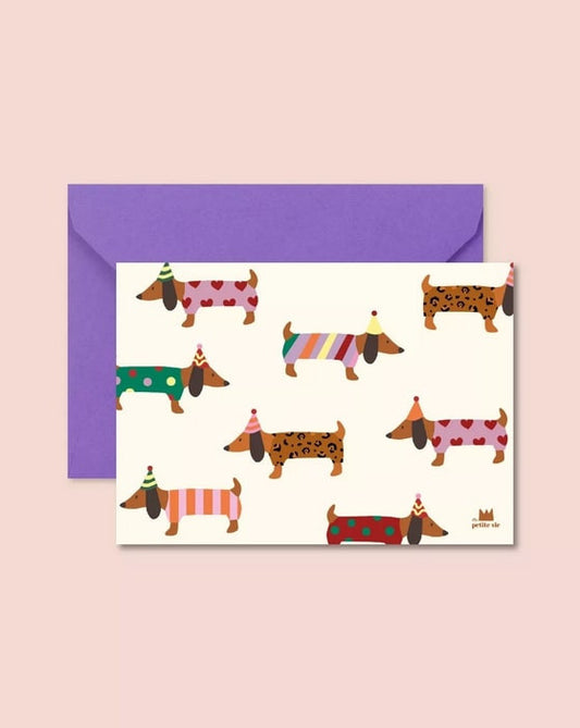 Carte Teckel birthday