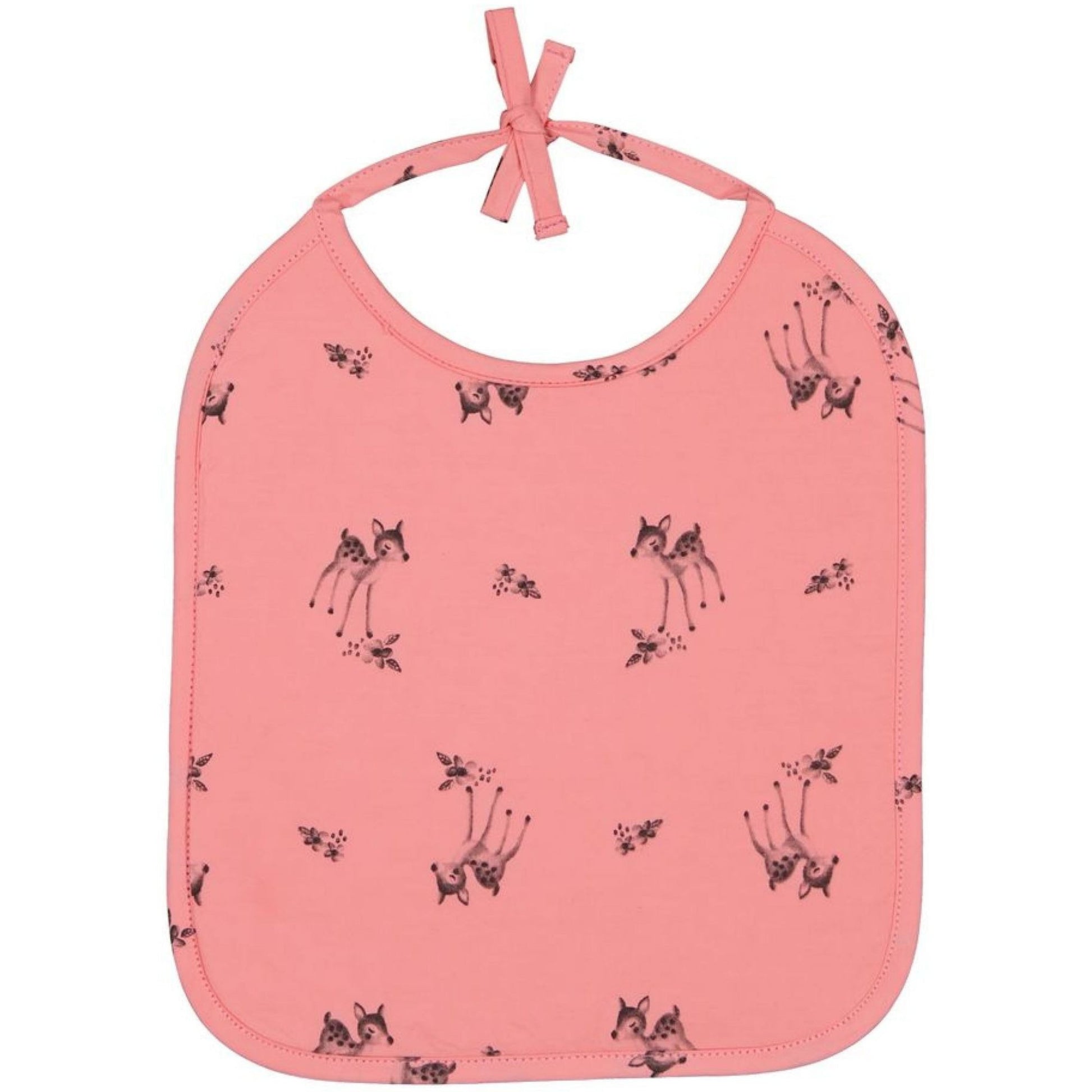 Bavoir faon rose flamingo