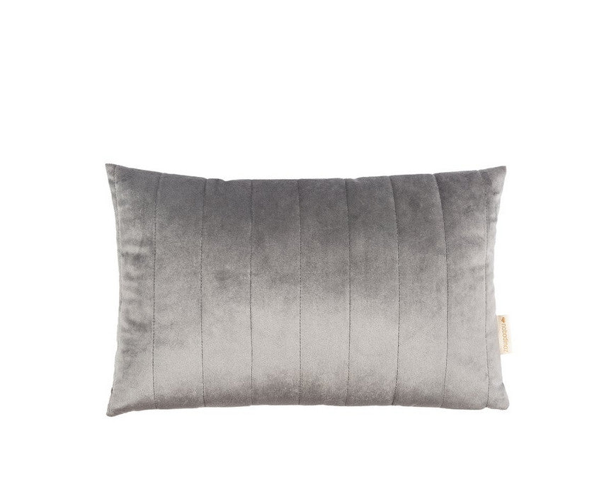 Coussin Akamba velours slate grey