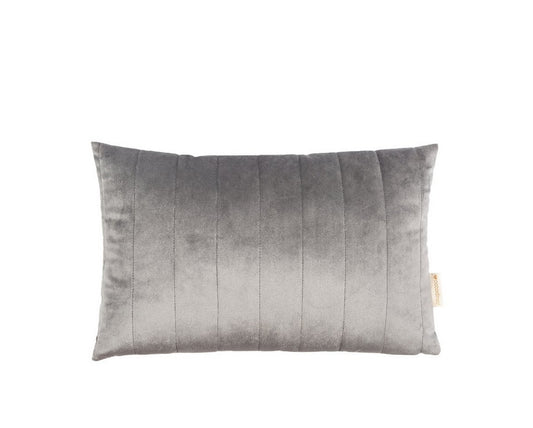 Coussin Akamba velours slate grey