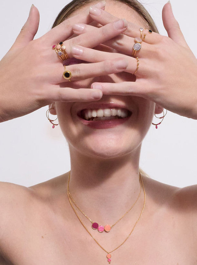 Collier Trio Gallica - Mystic pink