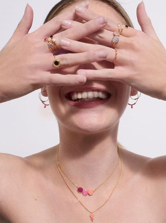 Collier Trio Gallica - Mystic pink