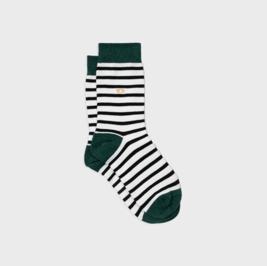 Chaussettes Larges rayures - Blanc rayé noir - Taille 41/46