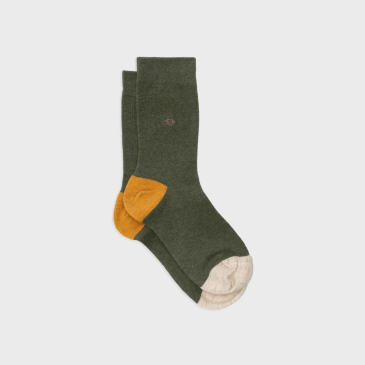 Chaussettes Unies - Kaki chiné - Taille 41/46