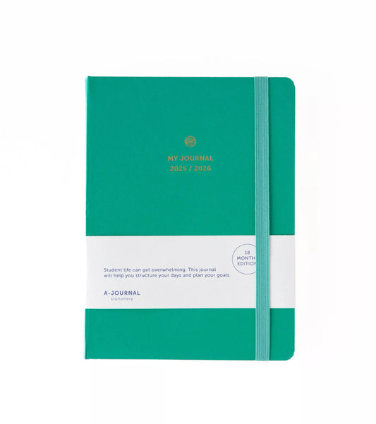 Agenda scolaire 18 mois 2025/2026 - Emerald green