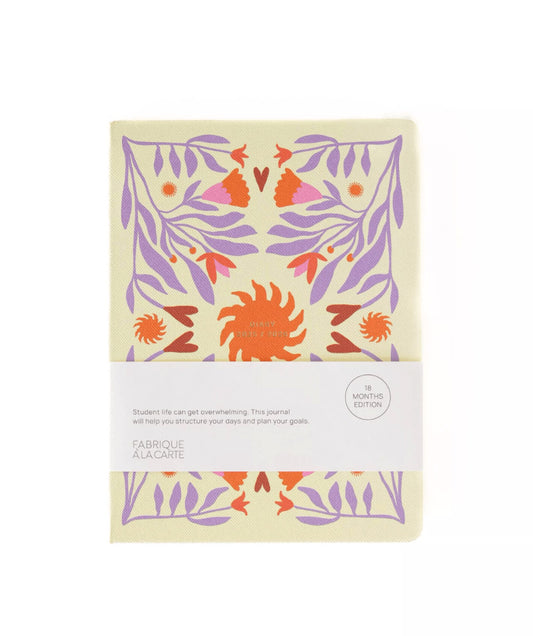 Agenda scolaire 18 mois 2025/2026 - Sun beige lavender
