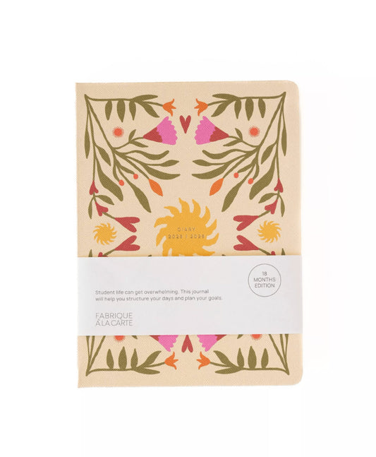 Agenda scolaire 18 mois 2025/2026 - Sun beige