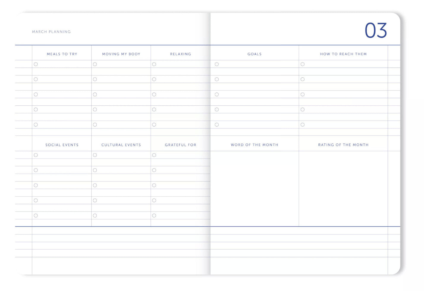 Agenda scolaire 18 mois 2025/2026 - Flow blue