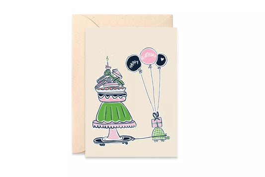 Carte Birthday tortoise