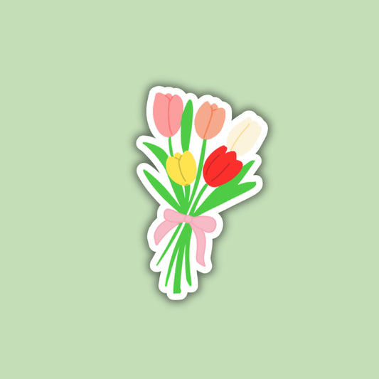 Sticker Bouquet tulipes