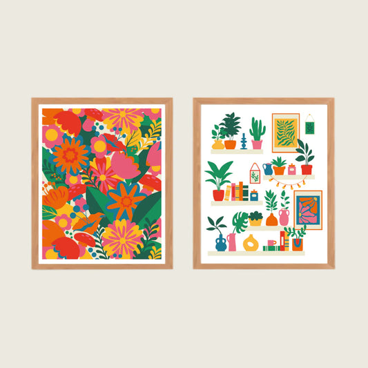 Kit de 2 peintures au numéro 24x30 - Jardins — Salut Irène , Lyon