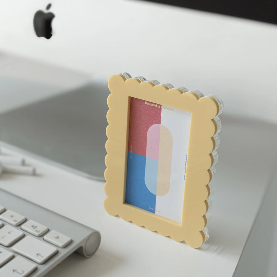 Mini cadre photo - Vagues beige