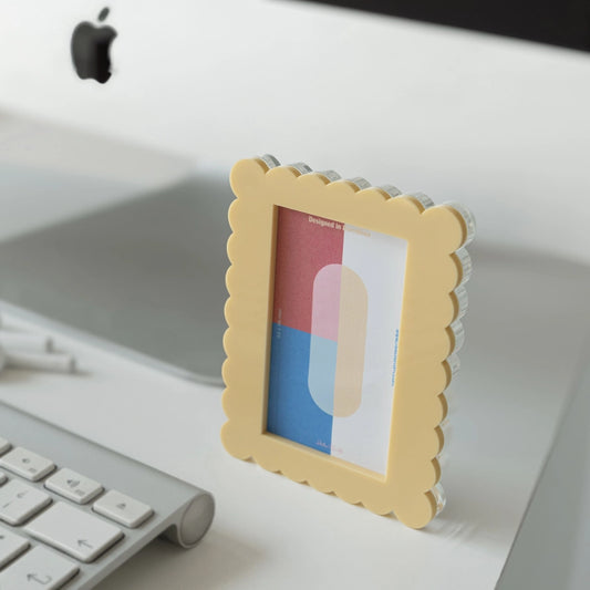 Mini cadre photo - Vagues beige