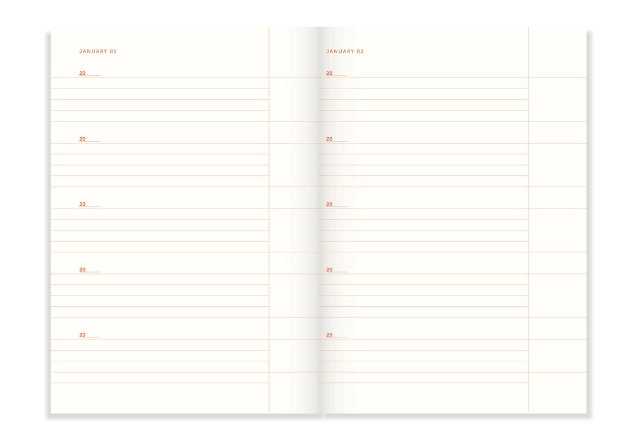 Journal Une ligne par jour - Flow blue