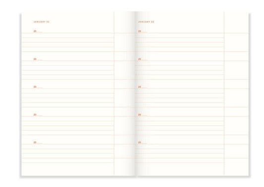 Journal Une ligne par jour - Flow blue