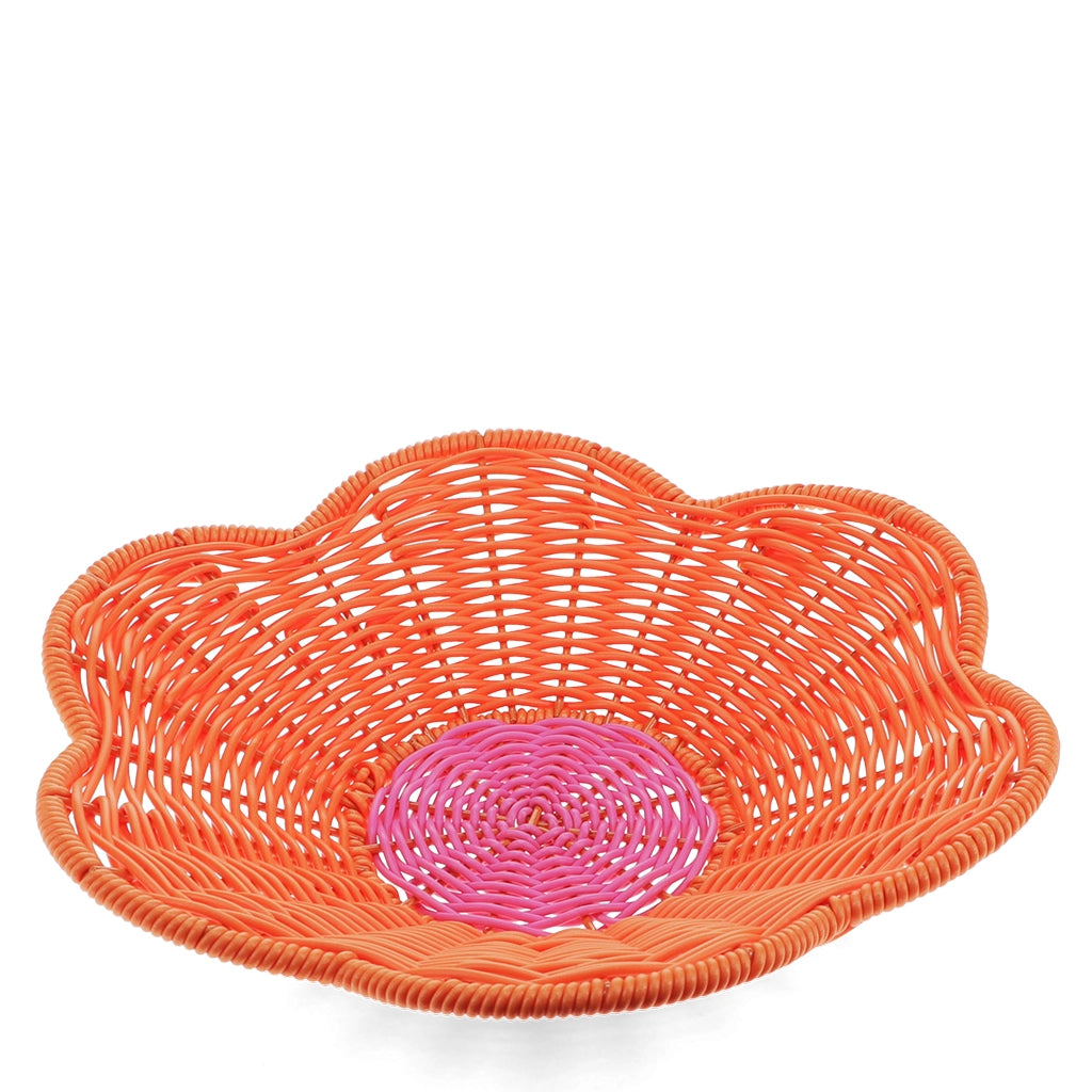 Panier en plastique tressé - Fleur