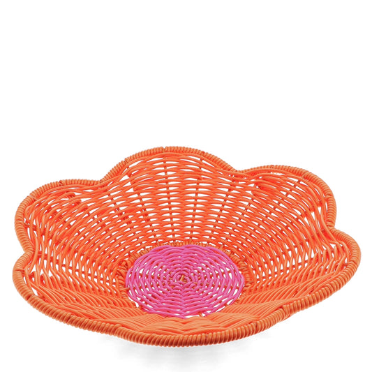Panier en plastique tressé - Fleur