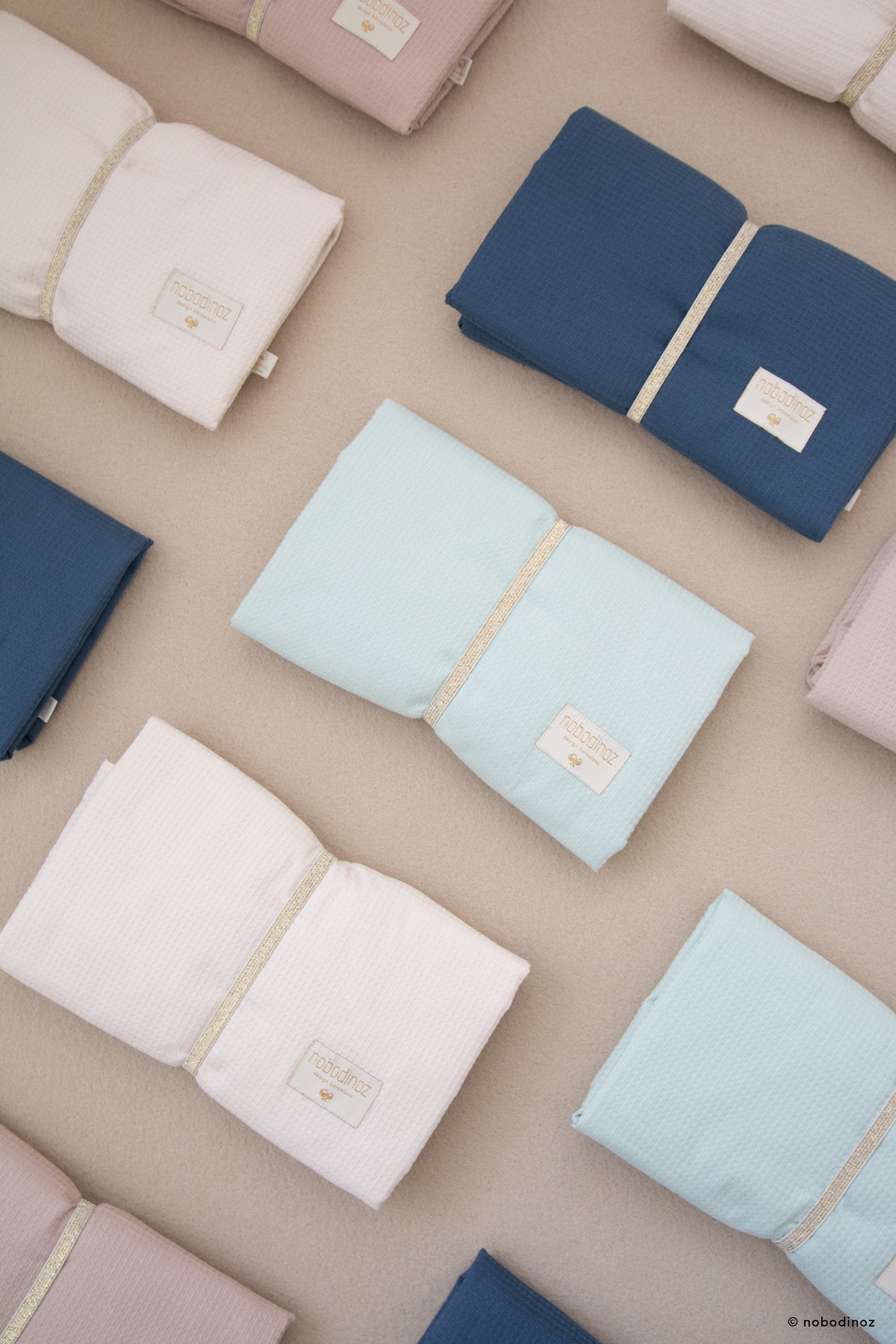 Matelas à langer nid d'abeille - Misty pink