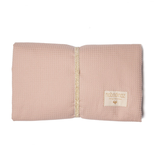 Matelas à langer nid d'abeille - Misty pink