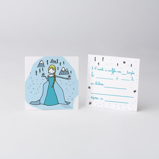 Invitations reine des neiges