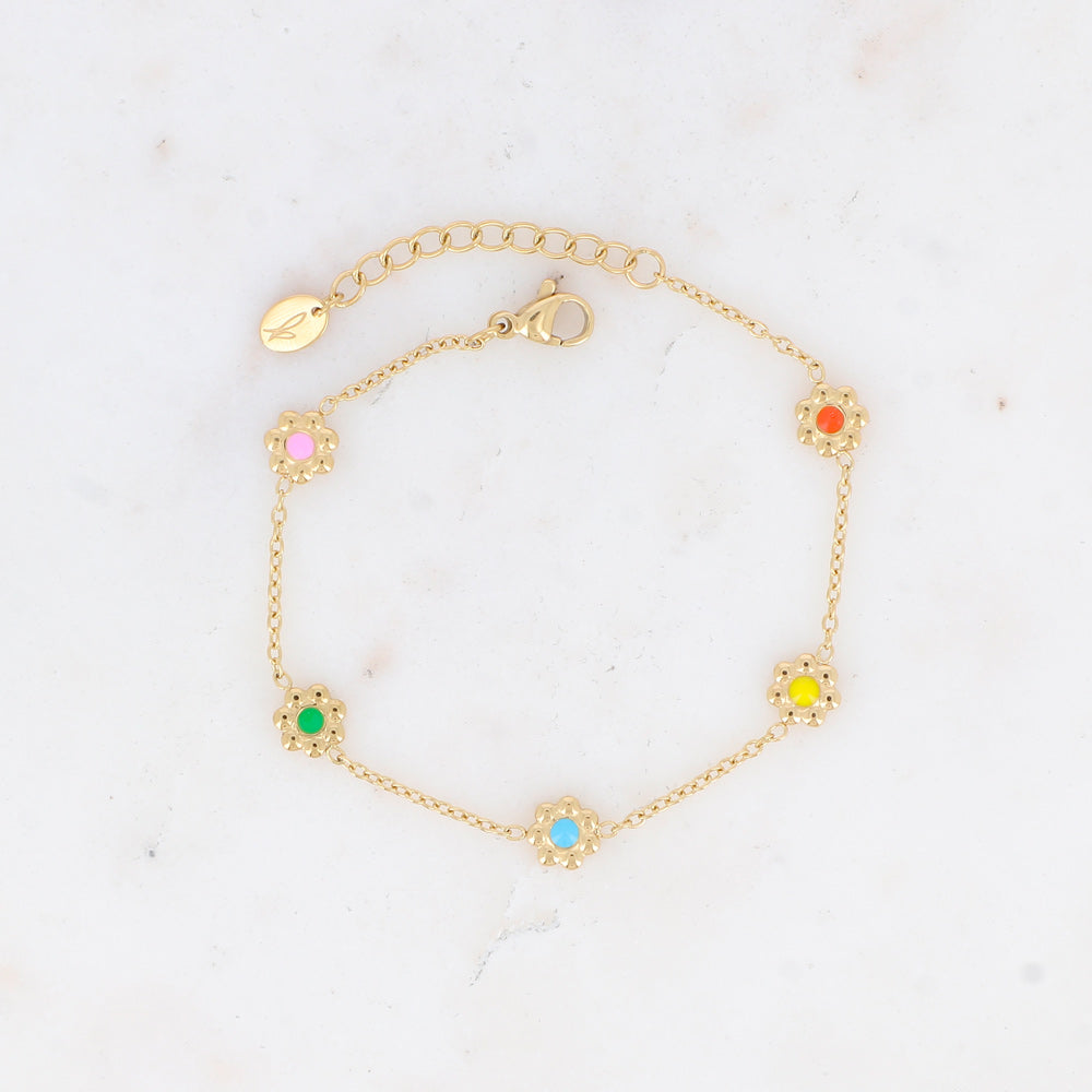 Bracelet Marguerite - Doré/multi