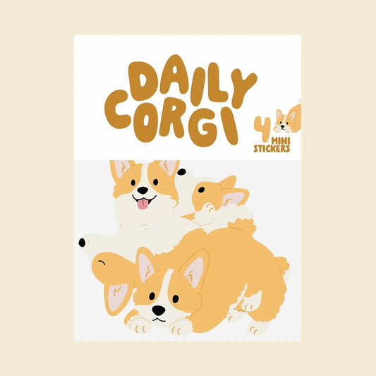 Lot de stickers - Daily corgi
