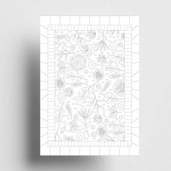 Affiche à colorier - Atelier floral
