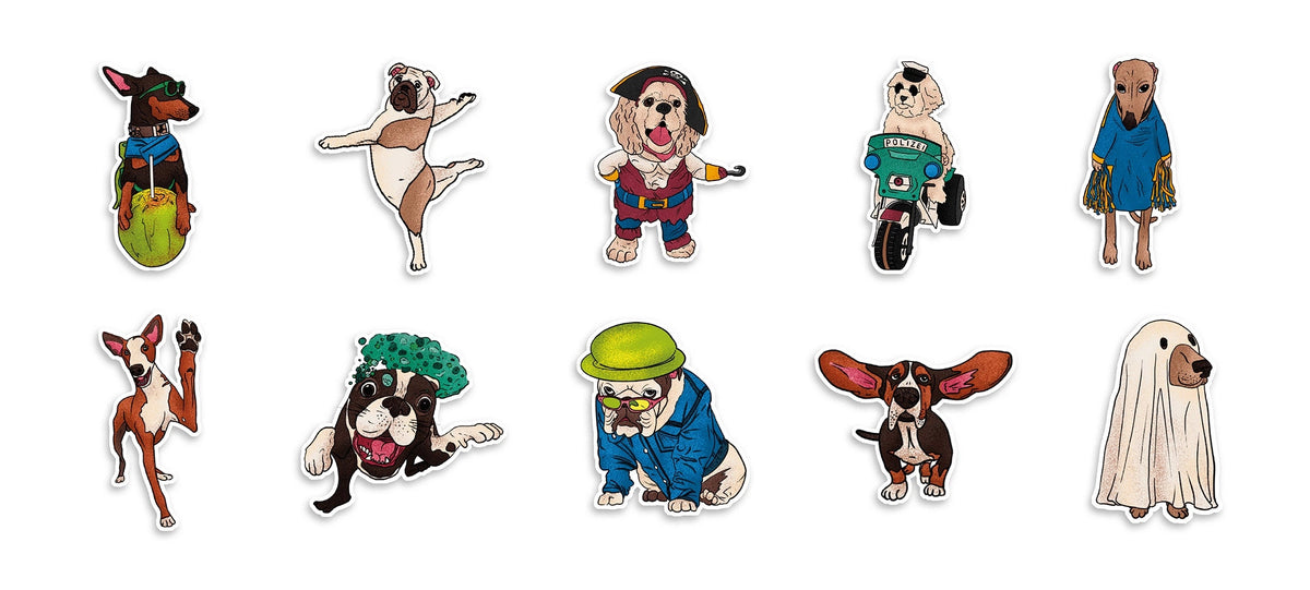 Pack 10 stickers - Waouf-tocollant