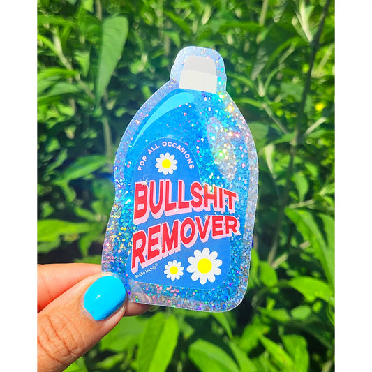 Sticker pailleté Détergent Bullshit remover — Studio Inktvis , Lyon