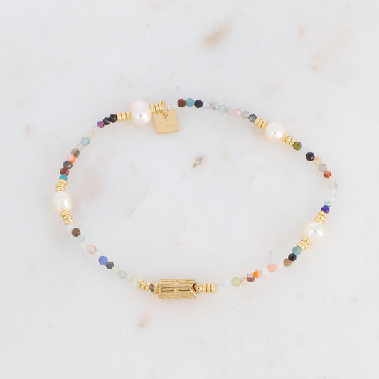 Bracelet élastique Natura - Agate multi