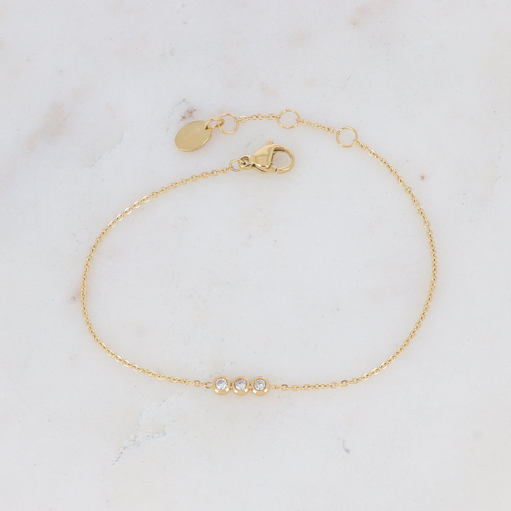 Bracelet Mizano - Doré/blanc