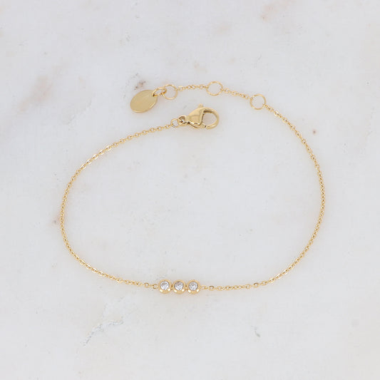 Bracelet Mizano - Doré/blanc