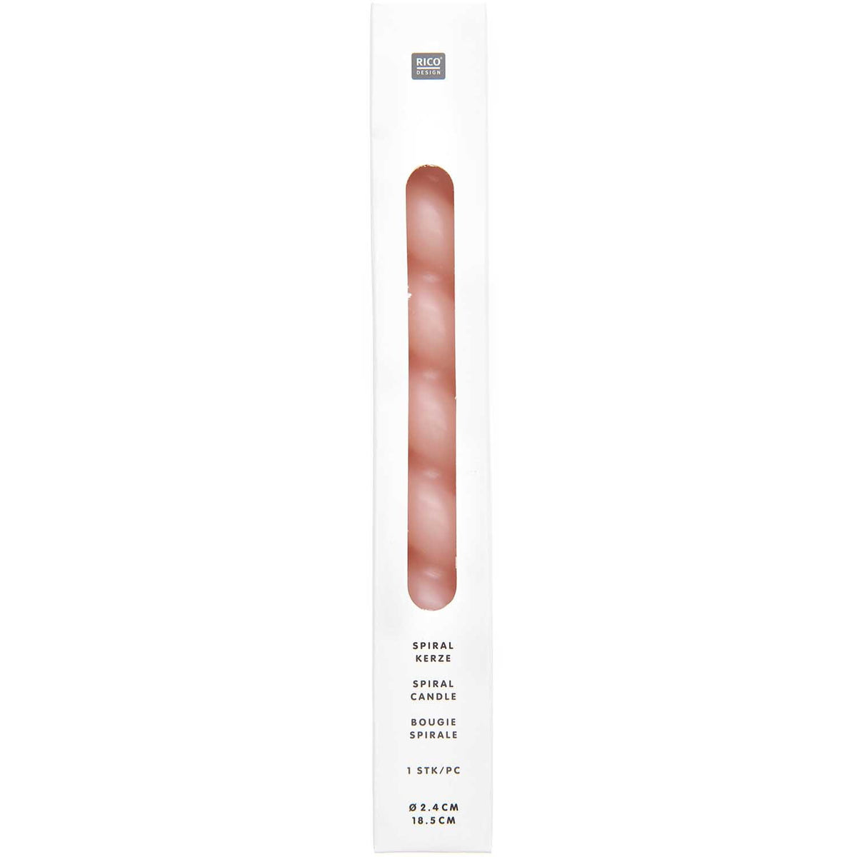 Bougie spirale 18,5 cm - Smokey rose — Rico design , Lyon