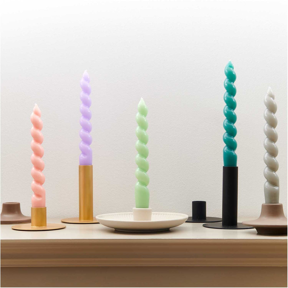 Bougie spirale 18,5 cm - Smokey rose — Rico design , Lyon