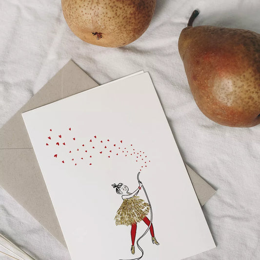 Carte double Jet de coeurs