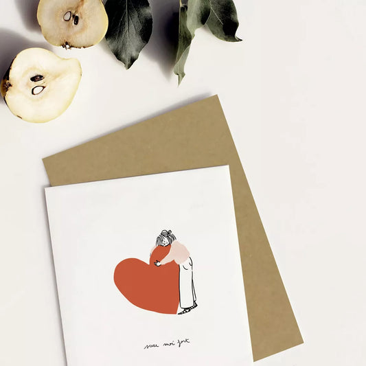 Carte double Serre moi fort