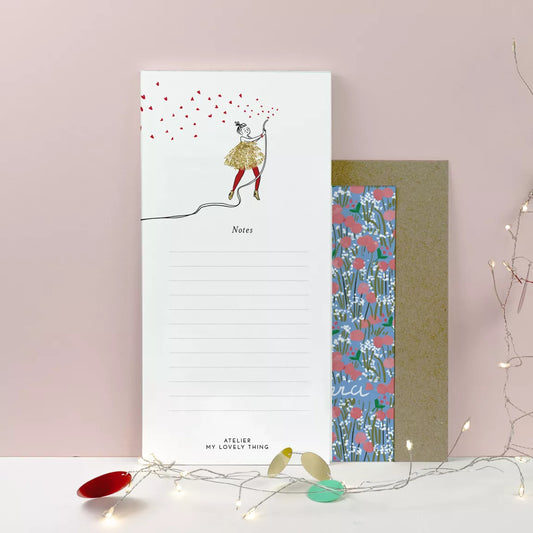 Bloc-notes Jet de coeurs