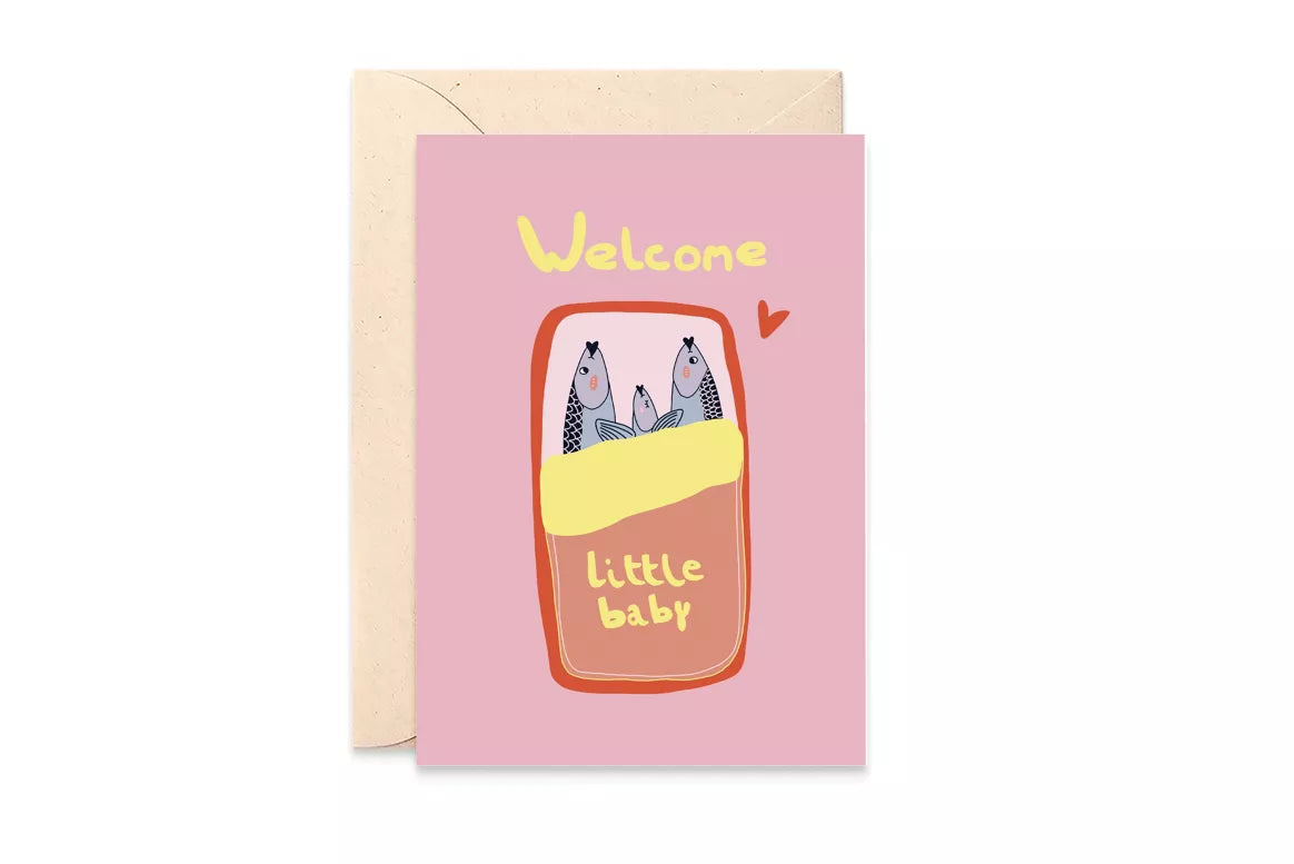 Carte de naissance Baby sardines