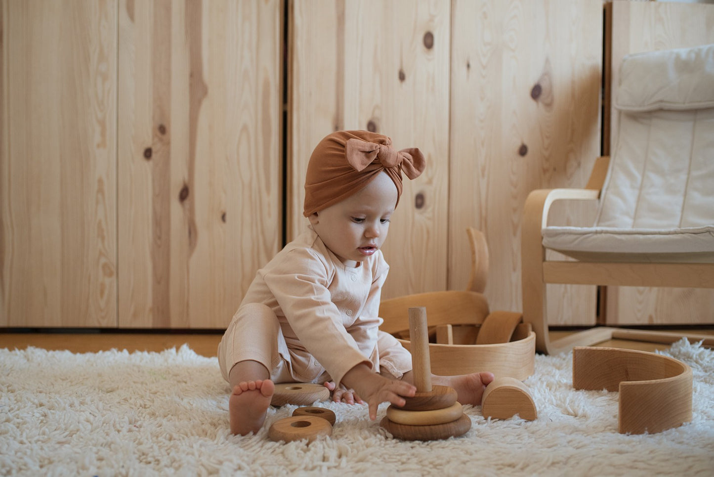 Knot beanie Nut 3/6 mois