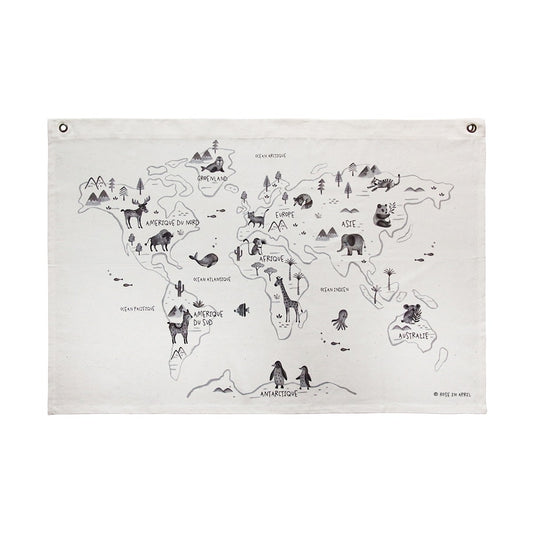 Carte du monde sur canvas