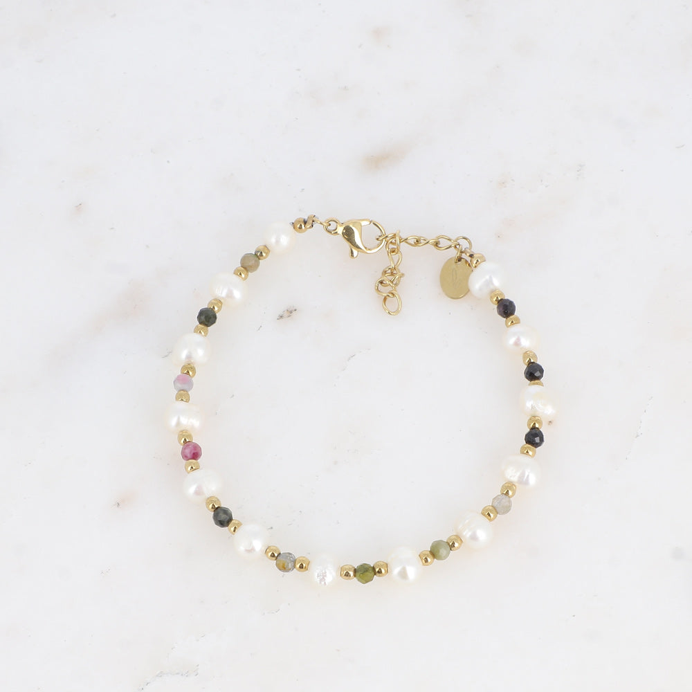 Bracelet Opal - Doré/Tourmaline