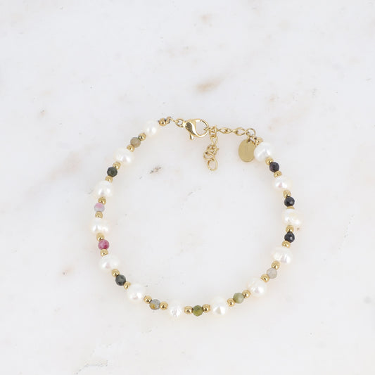 Bracelet Opal - Doré/Tourmaline