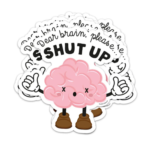 Sticker Dear brain, please shut up — Studio Inktvis , Lyon