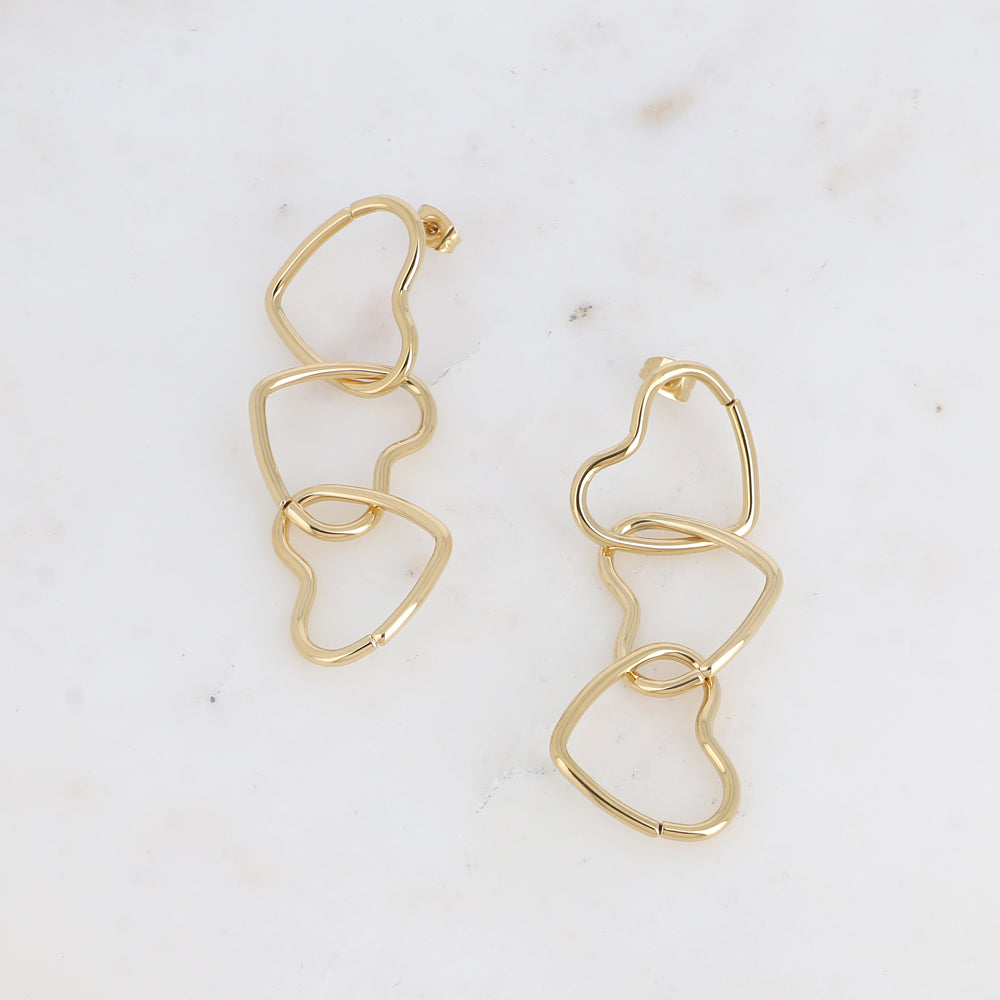 Boucles pendantes Elya - Doré