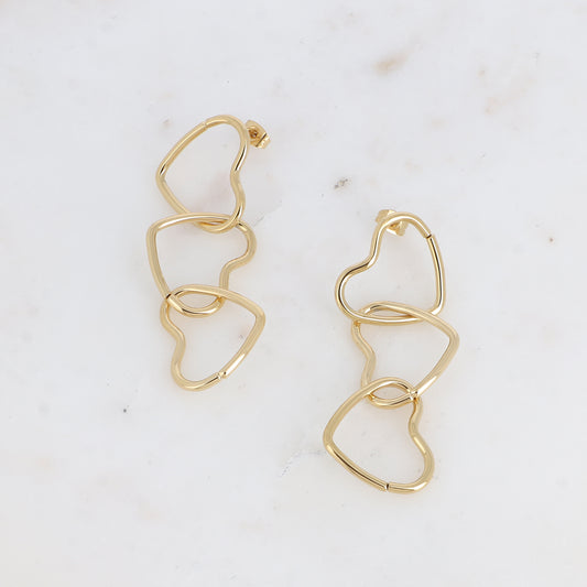 Boucles pendantes Elya - Doré