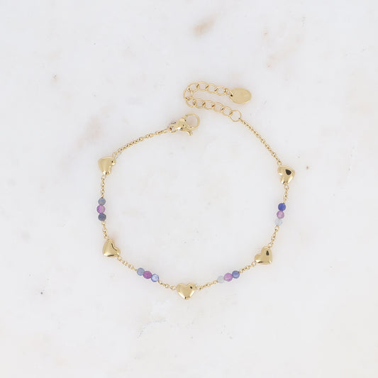 Bracelet Nira - Doré/Sodalite
