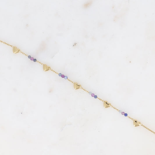 Bracelet Nira - Doré/Sodalite